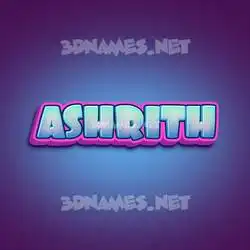 ashrith in Phat Purple style - 3D name wallpaper