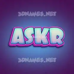 askr in Phat Purple style - 3D name wallpaper