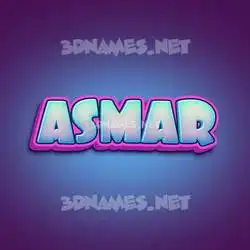 asmar in Phat Purple style - 3D name wallpaper