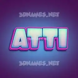 atti in Phat Purple style - 3D name wallpaper