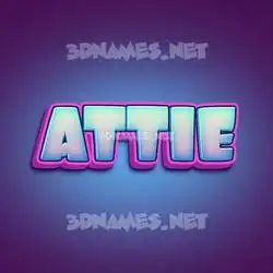 attie in Phat Purple style - 3D name wallpaper