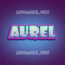 aurel in Phat Purple style - 3D name wallpaper