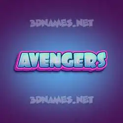 avengers in Phat Purple style - 3D name wallpaper