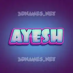 ayesh in Phat Purple style - 3D name wallpaper