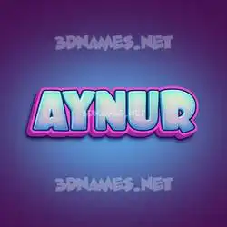 aynur in Phat Purple style - 3D name wallpaper