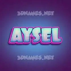 aysel in Phat Purple style - 3D name wallpaper