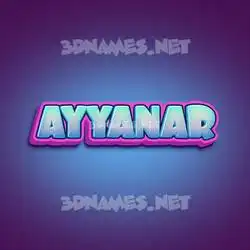 ayyanar in Phat Purple style - 3D name wallpaper