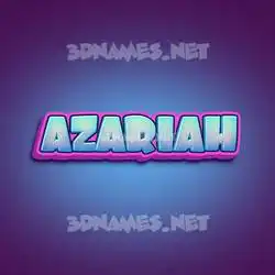 azariah in Phat Purple style - 3D name wallpaper