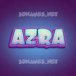 azra in Phat Purple style - 3D name wallpaper
