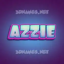 azzie in Phat Purple style - 3D name wallpaper