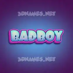 badboy in Phat Purple style - 3D name wallpaper