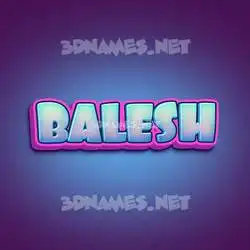 balesh in Phat Purple style - 3D name wallpaper
