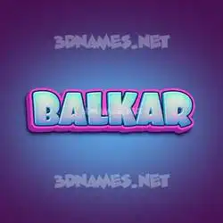 balkar in Phat Purple style - 3D name wallpaper
