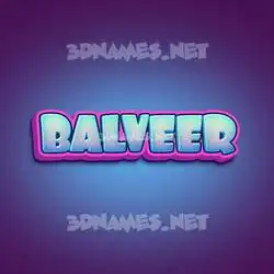 balveer in Phat Purple style - 3D name wallpaper