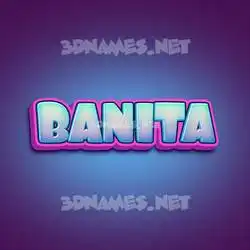 banita in Phat Purple style - 3D name wallpaper