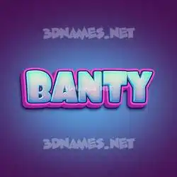 banty in Phat Purple style - 3D name wallpaper