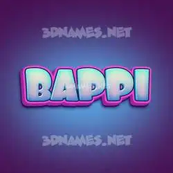 bappi in Phat Purple style - 3D name wallpaper
