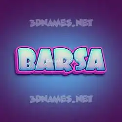 barsa in Phat Purple style - 3D name wallpaper