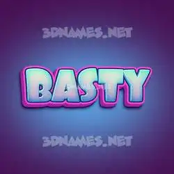 basty in Phat Purple style - 3D name wallpaper