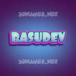 basudev in Phat Purple style - 3D name wallpaper