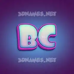 bc in Phat Purple style - 3D name wallpaper