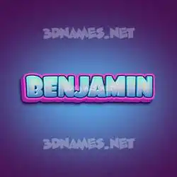 benjamin in Phat Purple style - 3D name wallpaper