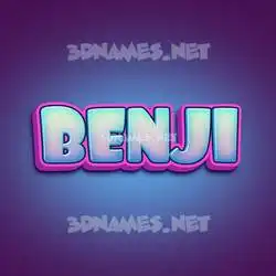 benji in Phat Purple style - 3D name wallpaper