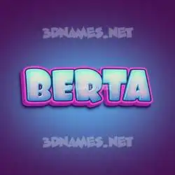 berta in Phat Purple style - 3D name wallpaper