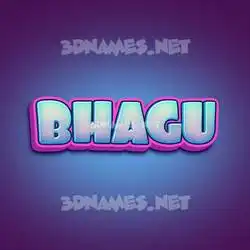 bhagu in Phat Purple style - 3D name wallpaper