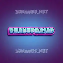 bhanuprasad in Phat Purple style - 3D name wallpaper