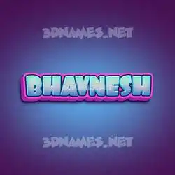 bhavnesh in Phat Purple style - 3D name wallpaper