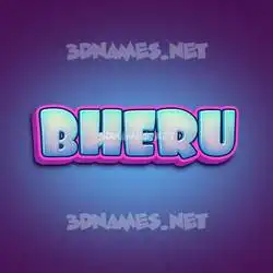 bheru in Phat Purple style - 3D name wallpaper
