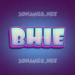 bhie in Phat Purple style - 3D name wallpaper