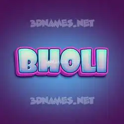 bholi in Phat Purple style - 3D name wallpaper