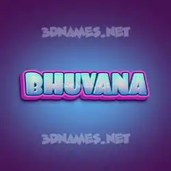 bhuvana in Phat Purple style - 3D name wallpaper