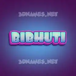 bibhuti in Phat Purple style - 3D name wallpaper