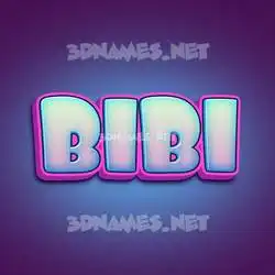 bibi in Phat Purple style - 3D name wallpaper