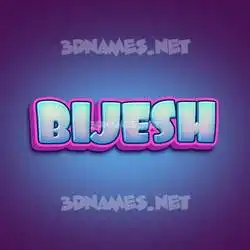 bijesh in Phat Purple style - 3D name wallpaper