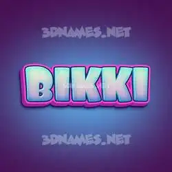 bikki in Phat Purple style - 3D name wallpaper