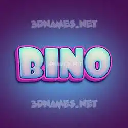 bino in Phat Purple style - 3D name wallpaper