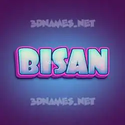 bisan in Phat Purple style - 3D name wallpaper