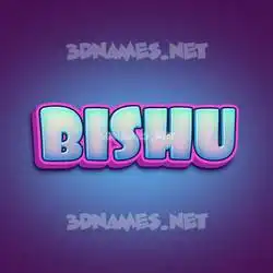 bishu in Phat Purple style - 3D name wallpaper