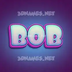 bob in Phat Purple style - 3D name wallpaper