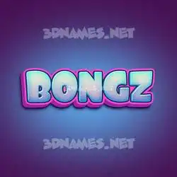 bongz in Phat Purple style - 3D name wallpaper