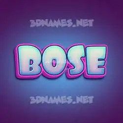 bose in Phat Purple style - 3D name wallpaper
