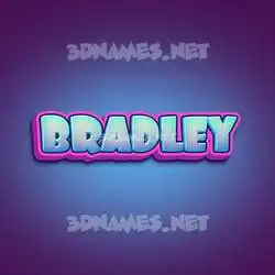 bradley in Phat Purple style - 3D name wallpaper