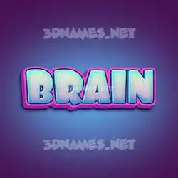 brain in Phat Purple style - 3D name wallpaper