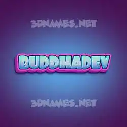 buddhadev in Phat Purple style - 3D name wallpaper
