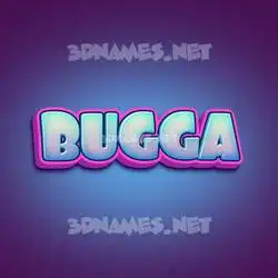 bugga in Phat Purple style - 3D name wallpaper