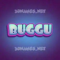 buggu in Phat Purple style - 3D name wallpaper